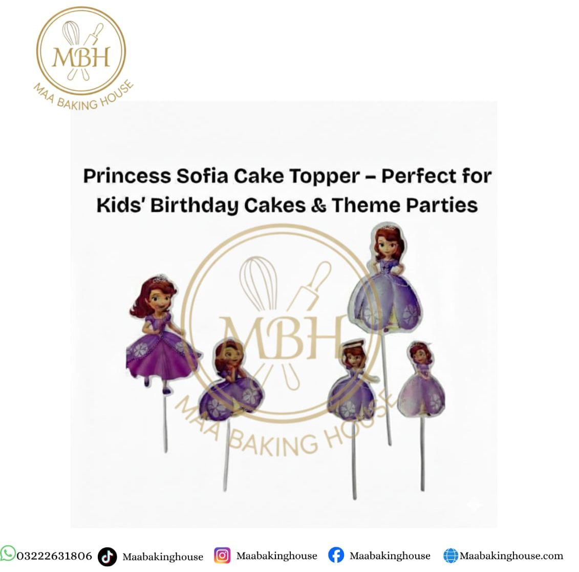 Princess Sofia Cake Topper - Kids Birthday Party Decoration – maa ...
