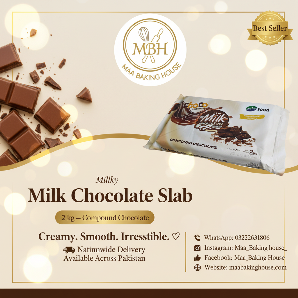Milkyz Milk Chocolate Compound Slab 2kg