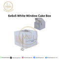 6x6x5 White Window Cake Box
