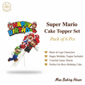 Super Mario Cake Topper Set – Pack of 6 Pcs