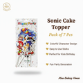 Sonic Cake Topper - Pack of 7 Pcs