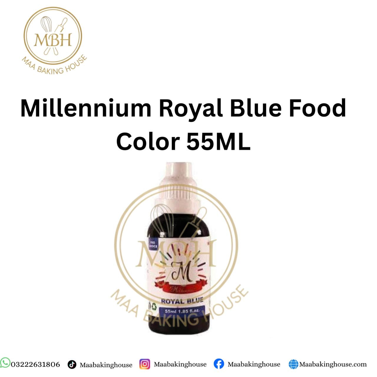 Millennium Royal Blue Liquid Food Colour 55ML
