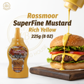 Rossmoor SuperFine Mustard – Rich Yellow | Squeeze Bottle | 225g