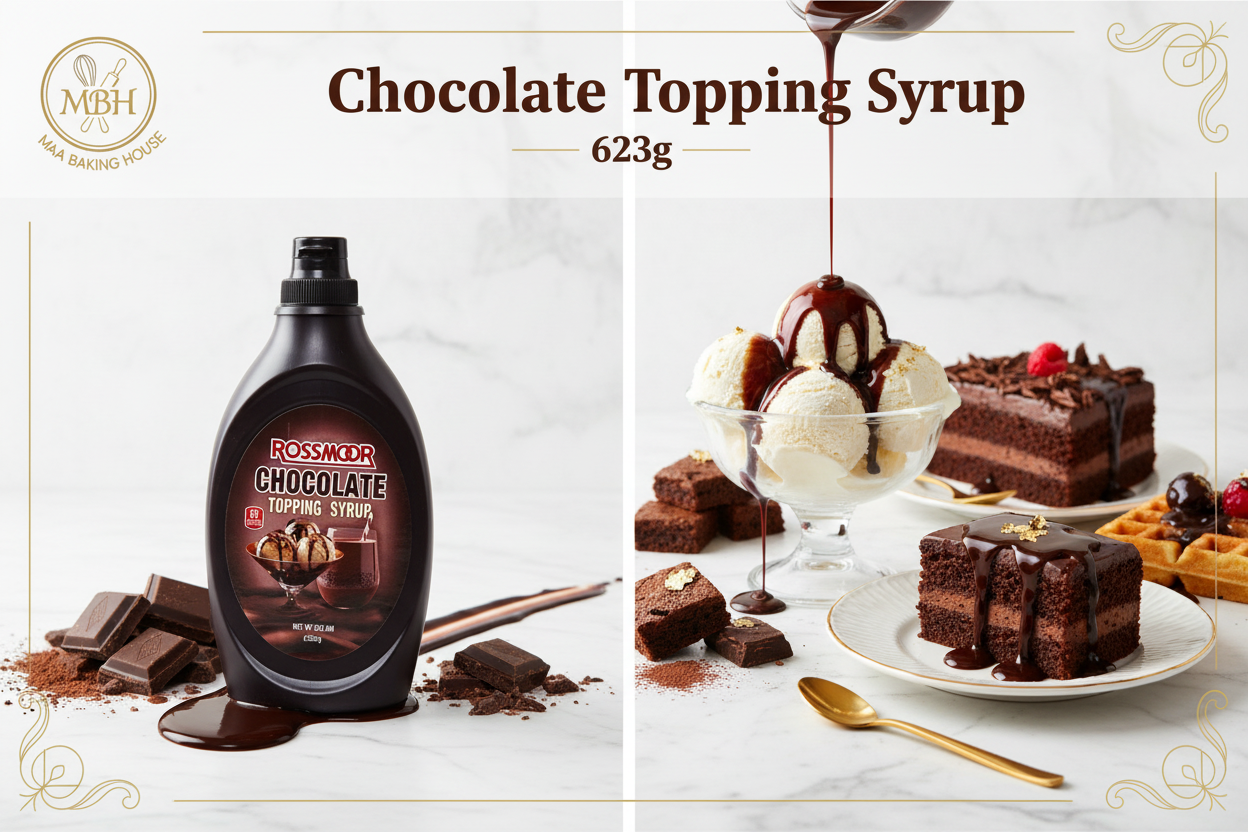 Rossmoor Chocolate Topping Syrup – 623g (Large)