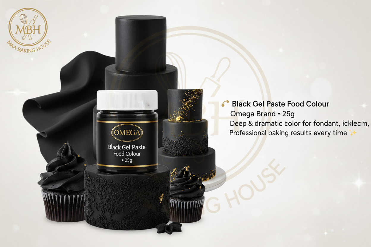 Black Gel Paste Food Colour – Omega 25g