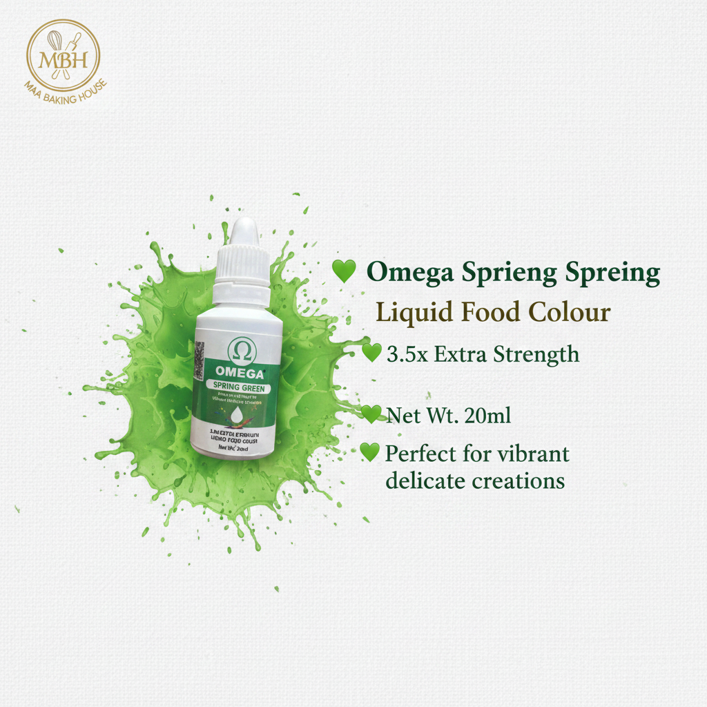 Omega Spring Green Liquid Food Colour – 20ml