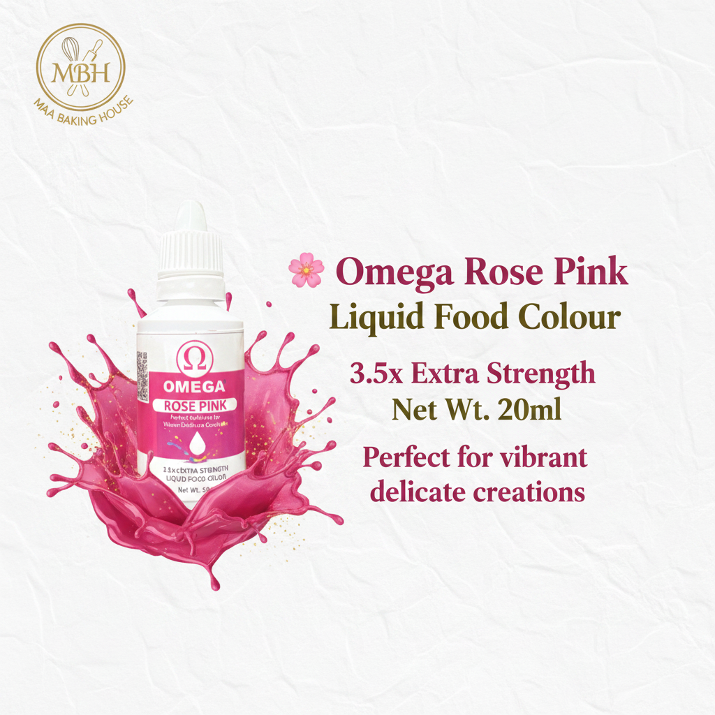 Omega Rose Pink Liquid Food Colour – 20ml