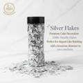 Silver Flakes – Premium Edible Cake Decoration