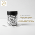 Silver Flakes – Edible Cake Decoration (Small Jar)