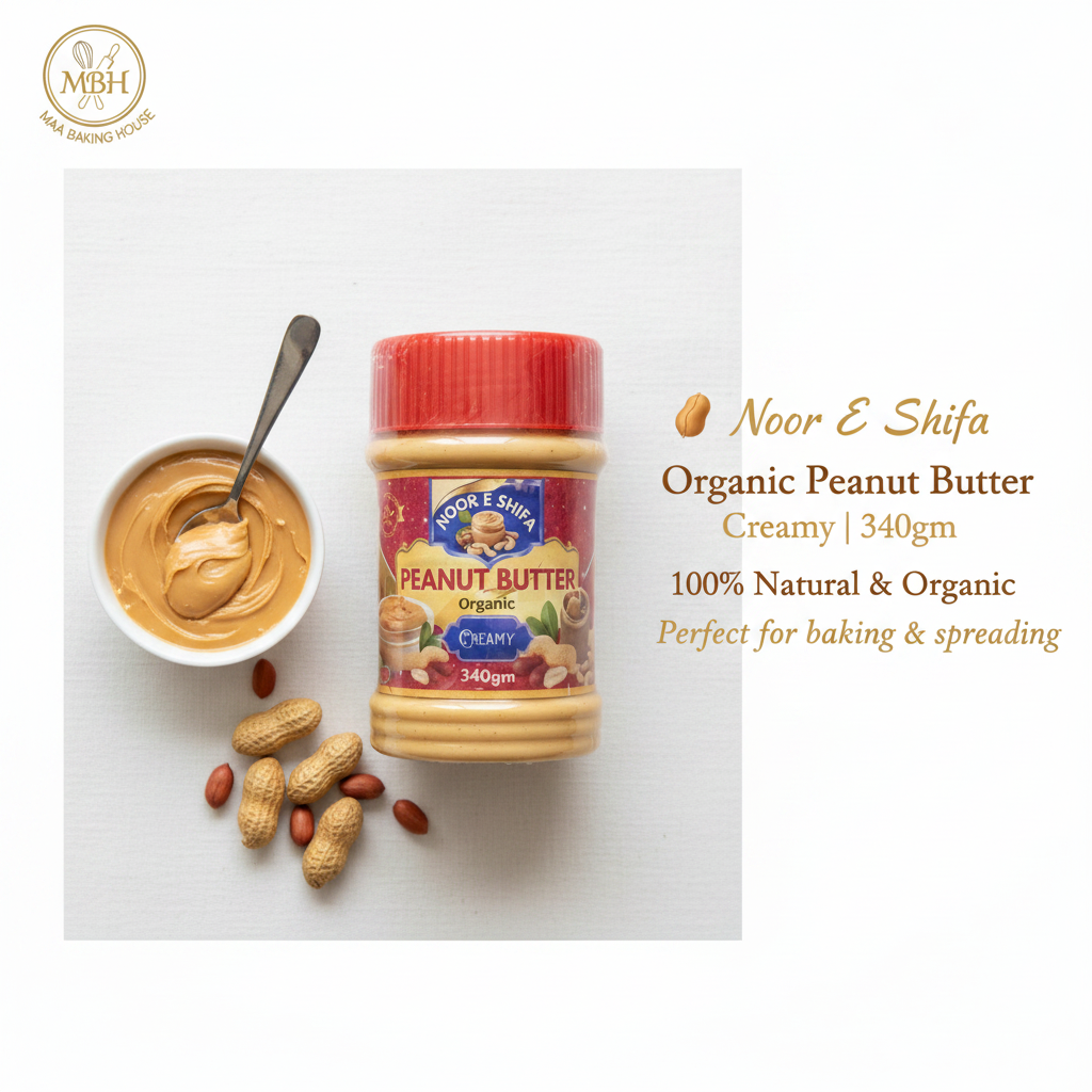 Noor E Shifa Organic Crunchy Peanut Butter – 340gm