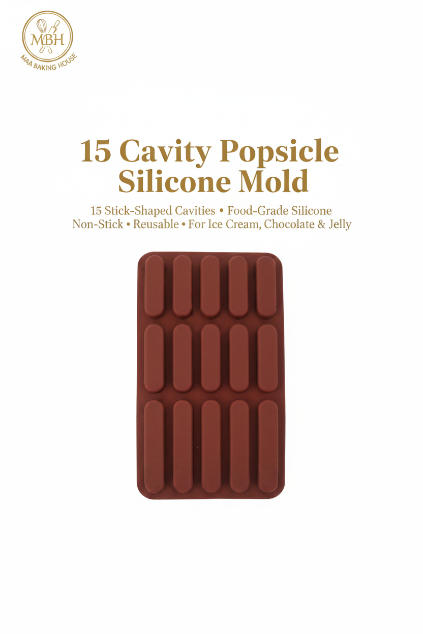 15 Cavity Popsicle Silicone Mold