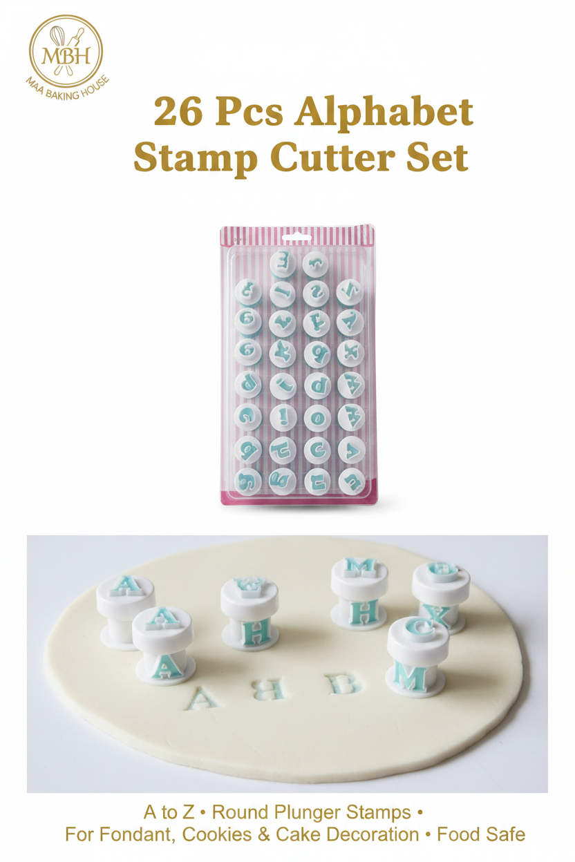26 Pcs Alphabet Stamp Cutter Set
