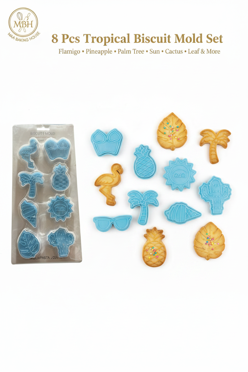 8 Pcs Tropical Biscuit Mold Cookie Cutter Set