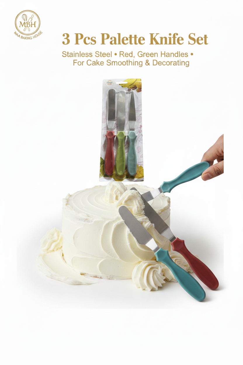 3 Pcs Palette Knife Set for Cake Decorating
