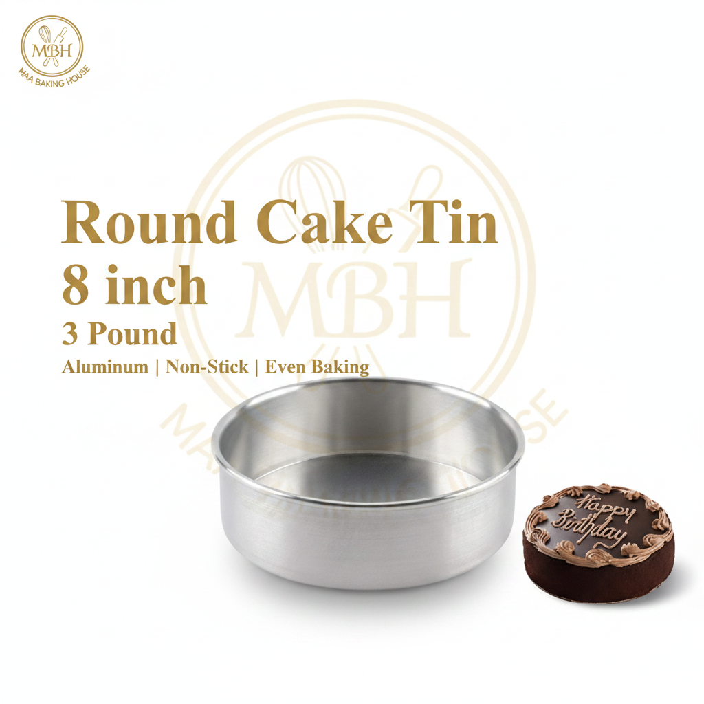 Round Cake Tin - 8 inch (3 Pound)