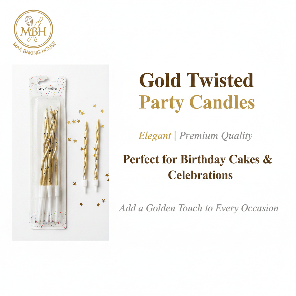 Gold Twisted Party Candles