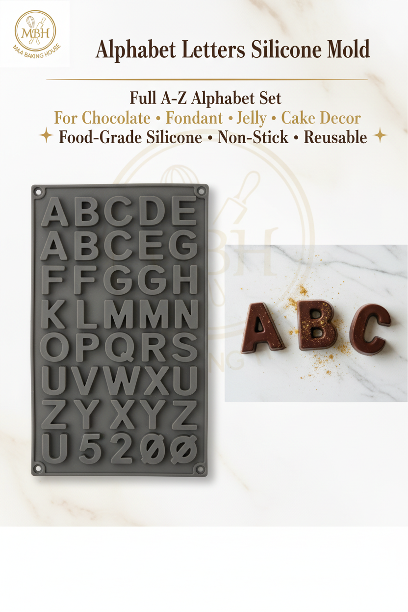 Alphabet Letters Silicone Mold – Full A-Z Set