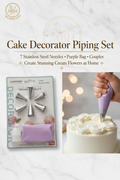 Cake Decorator Piping Set – 7 Stainless Steel Nozzles