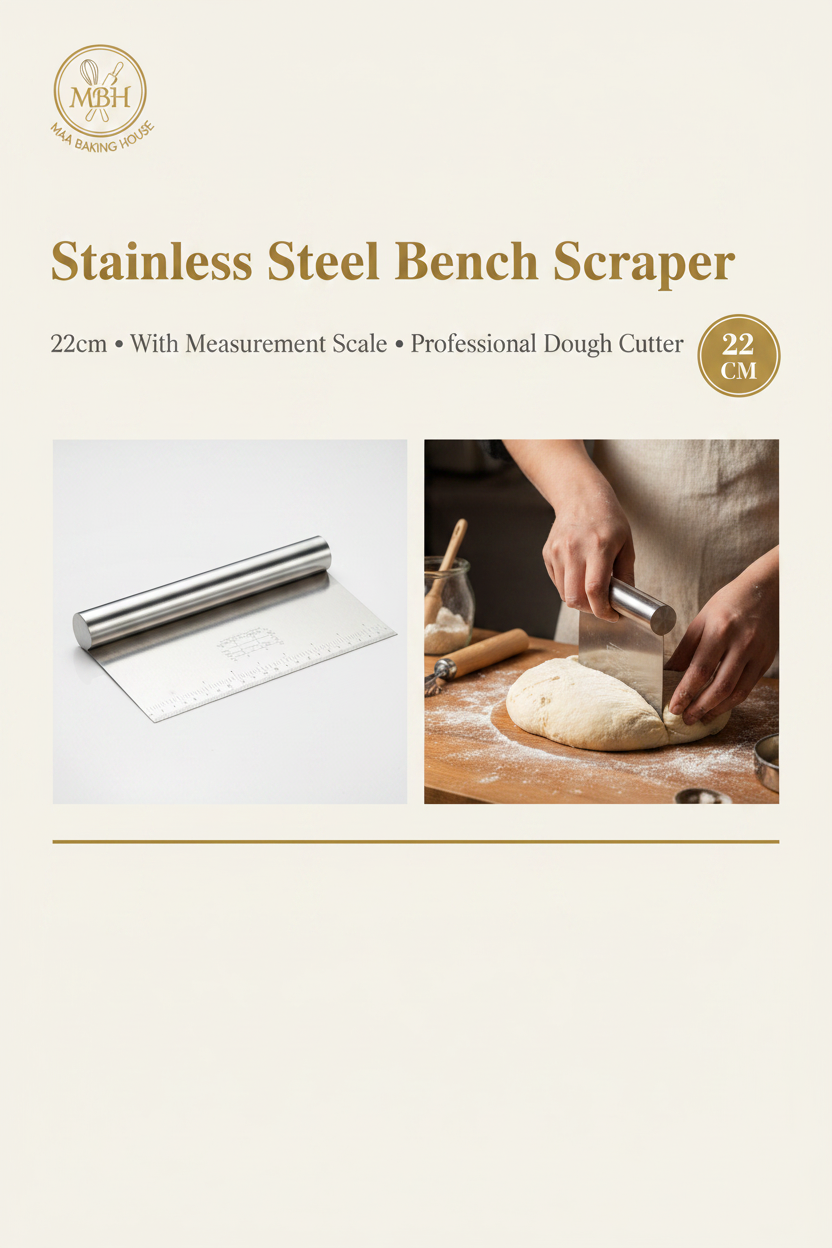 Stainless Steel Bench Scraper 22cm