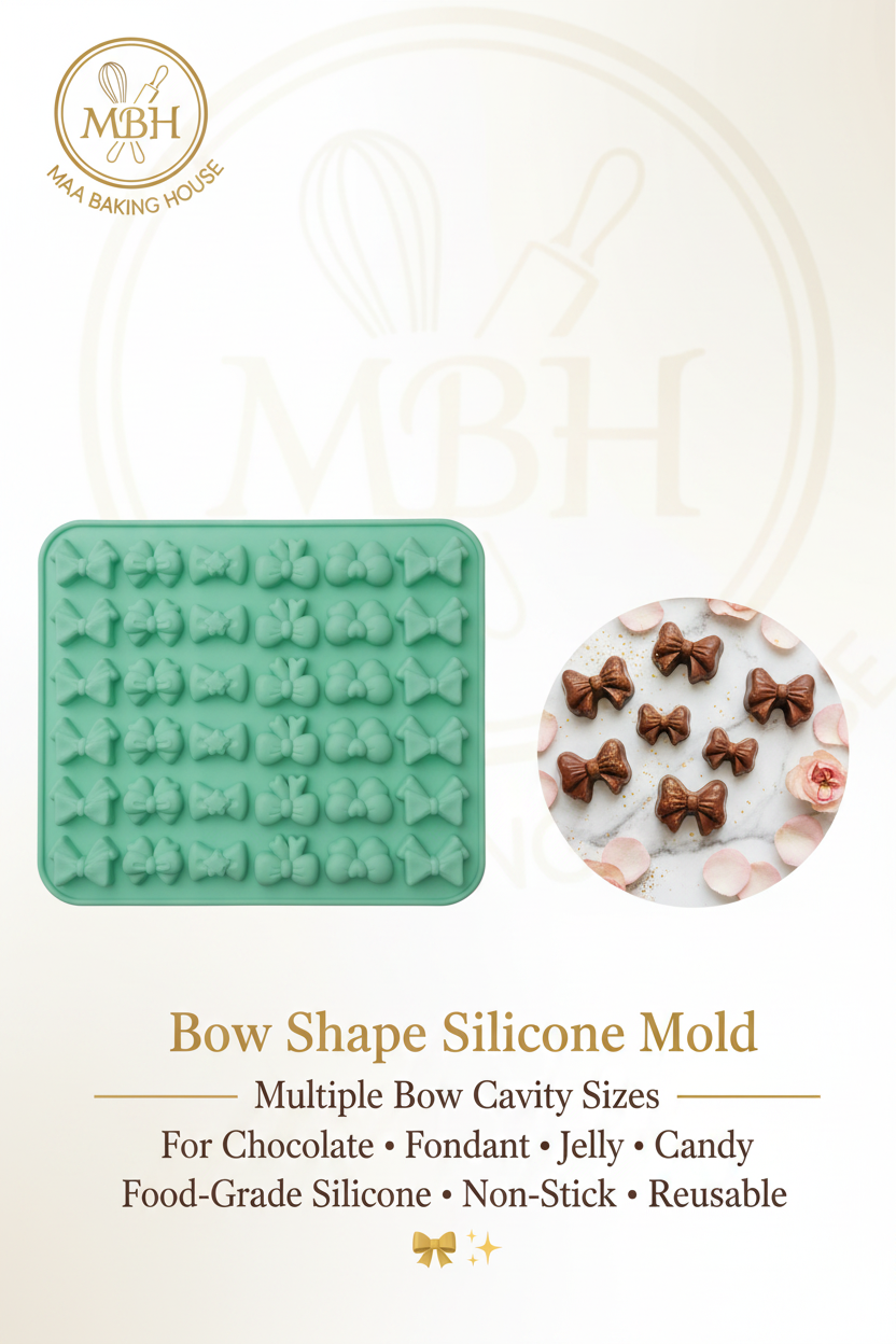Bow Shape Silicone Mold – Chocolate & Candy Mould