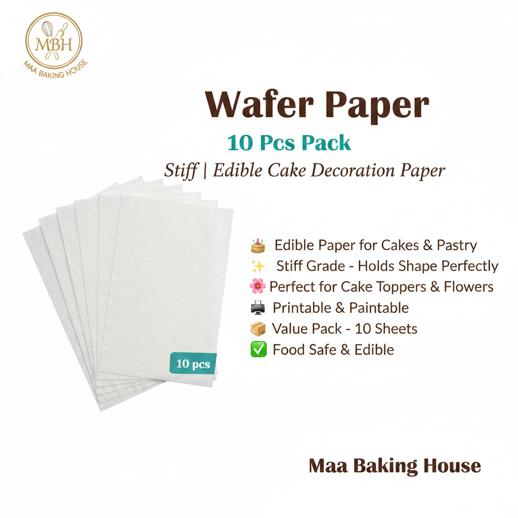 Wafer Paper Stiff - 10 Pcs Pack | Edible Cake Decoration Paper