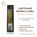 Gold Twisted Birthday Candles