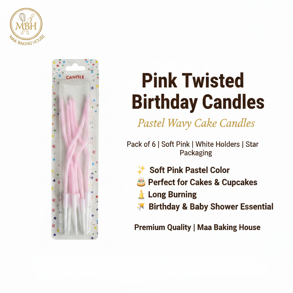 Pink Twisted Birthday Candles
