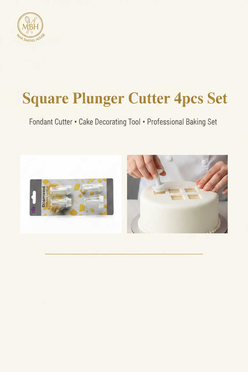 Square Plunger Cutter 4pcs Set