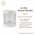 PVC Round Cake Box - White 10 Inch