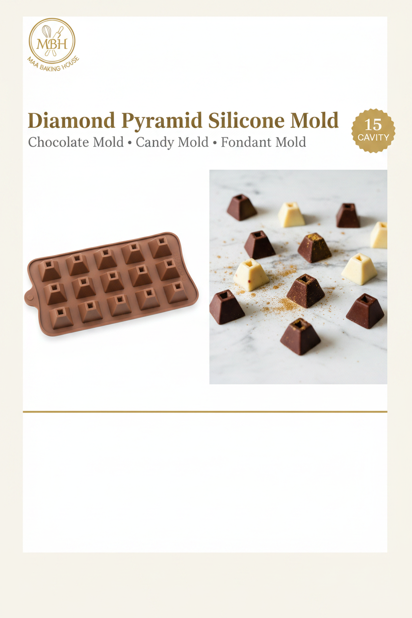 Diamond Pyramid Silicone Mold - 15 Cavity