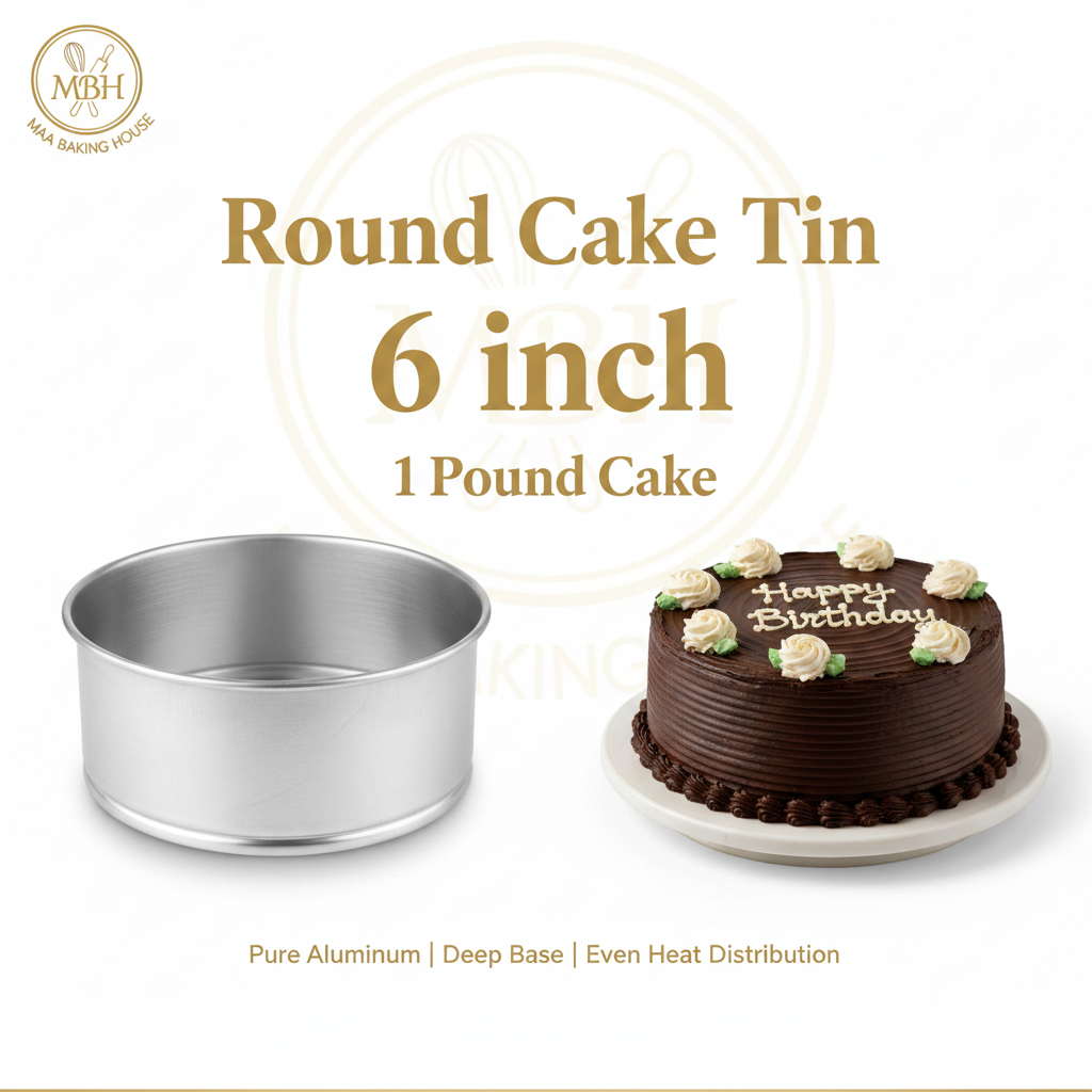 Round Cake Tin - 6 inch (1 Pound)
