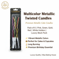Multicolor Metallic Twisted Candles