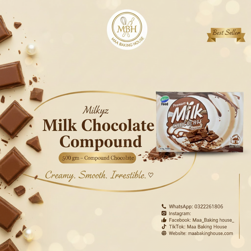 Milkyz Premium Milk Chocolate Compound 500gm