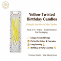 Yellow Twisted Birthday Candles