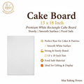 Cake Board 13x18 Inch | White Rectangle Cake Board