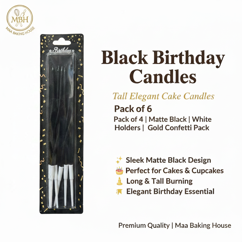 Black Birthday Candles