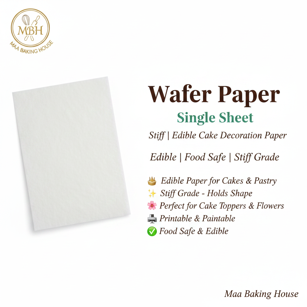 Wafer Paper Stiff - Single Sheet | Edible Cake Decoration Paper