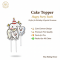 Cake Topper - Happy Party Tooth Set